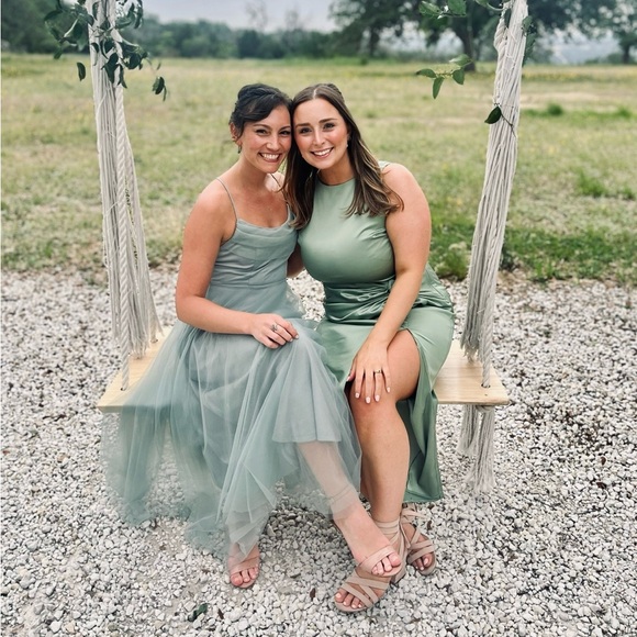 Hello Molly Sage Green Tulle Midi Dress! - Picture 8 of 8